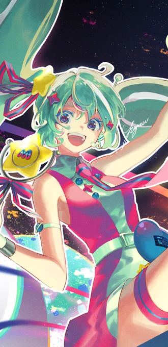 ミクさん 誕生日&マジミラ10周年おめでとう～!!#初音ミク誕生祭2022 #マジカルミライ10th #マジカルミライ2022 #初音ミク (反応くださった方すみません、修正箇所があったので修正させていただきました...!) 