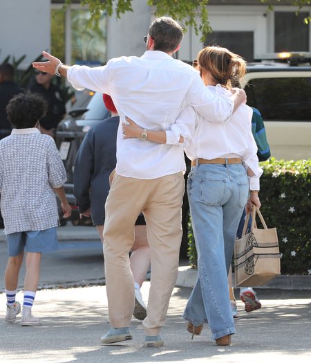 Jennifer Lopez and Ben Affleck seen in Los Angeles today