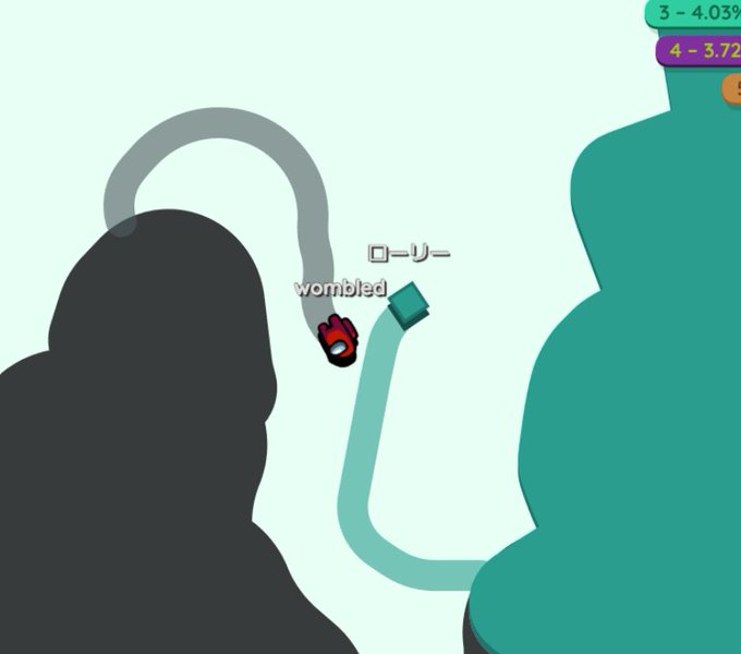 このゲームおもしろい。

・線を囲えば自分の領土。
・線を誰かに踏まれると死亡。
・誰かの線を踏むとキル。

昔の陣取りゲームを複数人対戦にした感じ。
https://t.co/XSqL0roWQR 