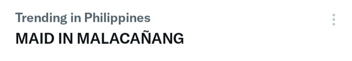 VincentimentsPH's tweet photo. We are now trending! Thank you for supporting Maid in Malacañang & BBMSara!
MAID IN MALACAÑANG
#MiM6thWeek
#PBBMGoodNews https://t.co/udMaVmpa7J