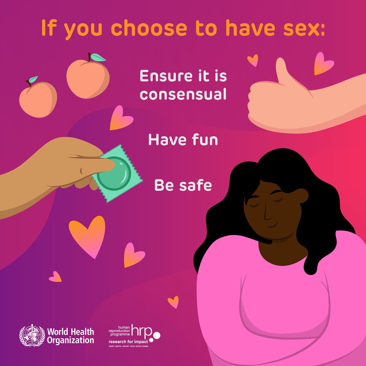 Let’s talk about S-E-X! Today is World #SexualHealth Day. If you choose to have sex: ♥️ Ensure it is consensual 👍 Have fun ✅ Be safe More info 🔗bit.ly/3PiUxEi