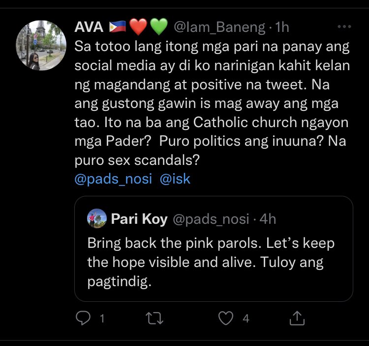 pads_nosi's tweet photo. Ha? Ang lalim ng mga hugot. Parol lang naman. Inaano ka ba ng parol? Ang bitter naman ng nanalo. Kung ang positivity mo ay pagsupporta sa magnanakaw at sinungaling and now showing incompetent, toxic positivity tawag diyan. Matagal na pong troll ko ito. https://t.co/HGqaeGy2QM