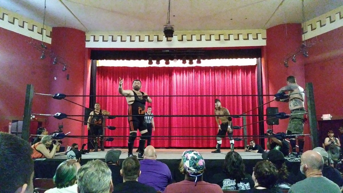 marc_daniels916's tweet image. Great night of action @WrestlePrestige #savagemode2. @RealTitus115 @mashaslamovich @snoringelbow @starb0ycharlie