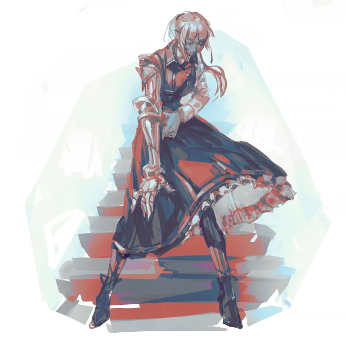 just dnd sketch for a break cause i've been working on animating stuff for a while and will have to spend most of the day to finish it today too and rendering animation,,, is kinda boring and exhausting 