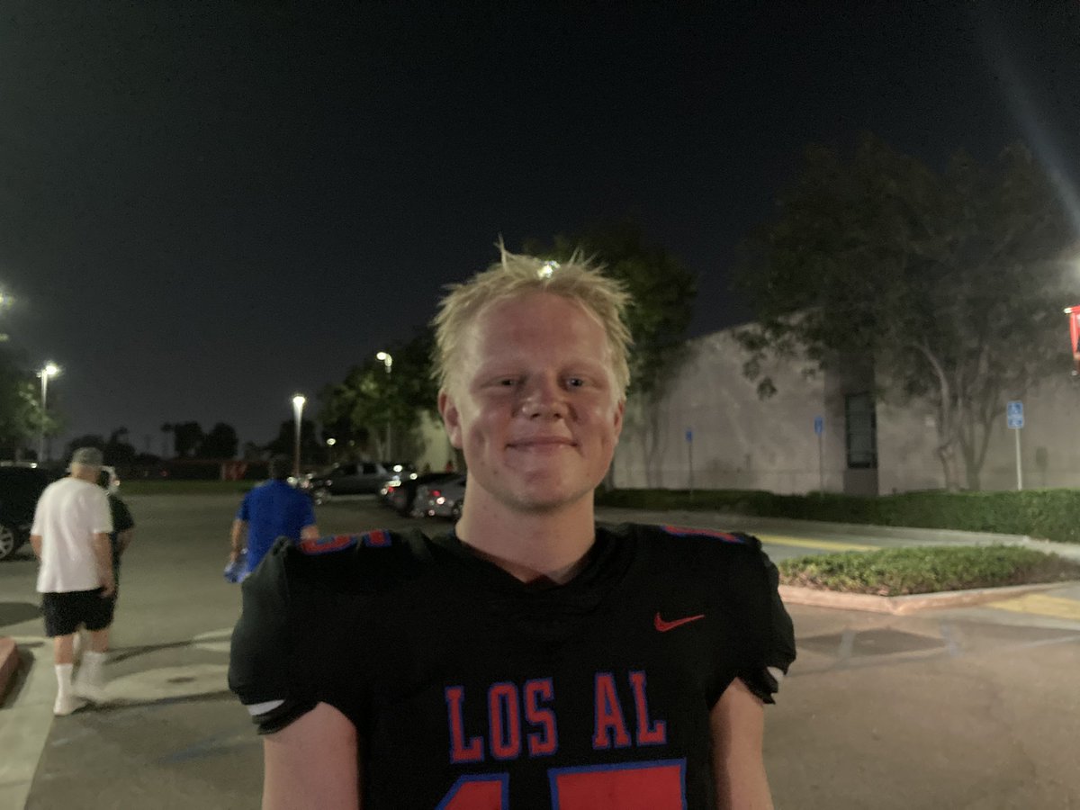 ocvarsityguy's tweet image. Here’s a big positive for @LosAlFootball despite the tough loss, the most courageous long snapper in the country @_CarsonFox, ran onto the field and snapped great in front of family and friends @ocvarsity