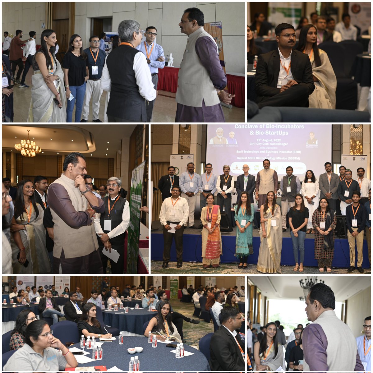 DaxaSakhiya's tweet photo. Conclave of #Bioincubators and #Biostartup jointly organised by @STBI_DSTGoG and @gsbtm at @GIFTCity_ @Gandhinagar.Honorable minister @dstGujarat Shri @jitu_vaghani Sir inaugurated the #conclave and interacted with #startups #startupindia #gujaratmodel #Gujarat #MakeInGujarat https://t.co/8QGsmKNwbx