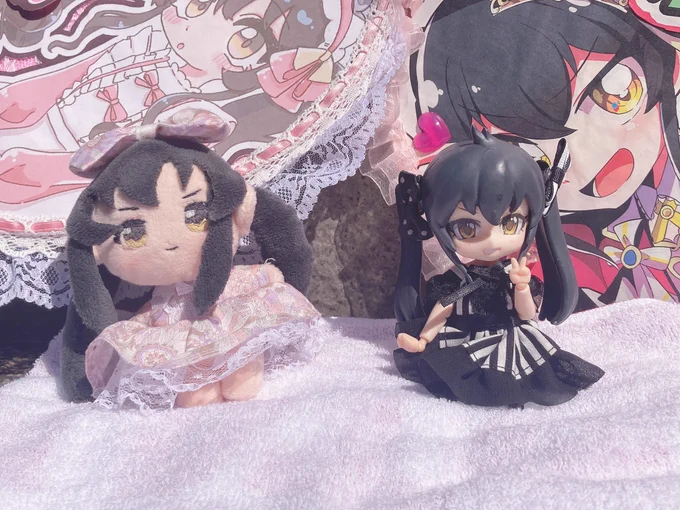 鮎さん家の梨沙ちゃんと梨沙ちゃんうちわとお写真撮ってもらったかわびかった… 