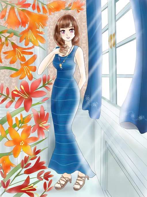 素人調べですので間違いなどがありましてもご容赦くださいまた「新」のついていない誕生花シリーズは最近の絵ではなく10年ほど前に描いた絵です☆旧モントブレチアっ子です 