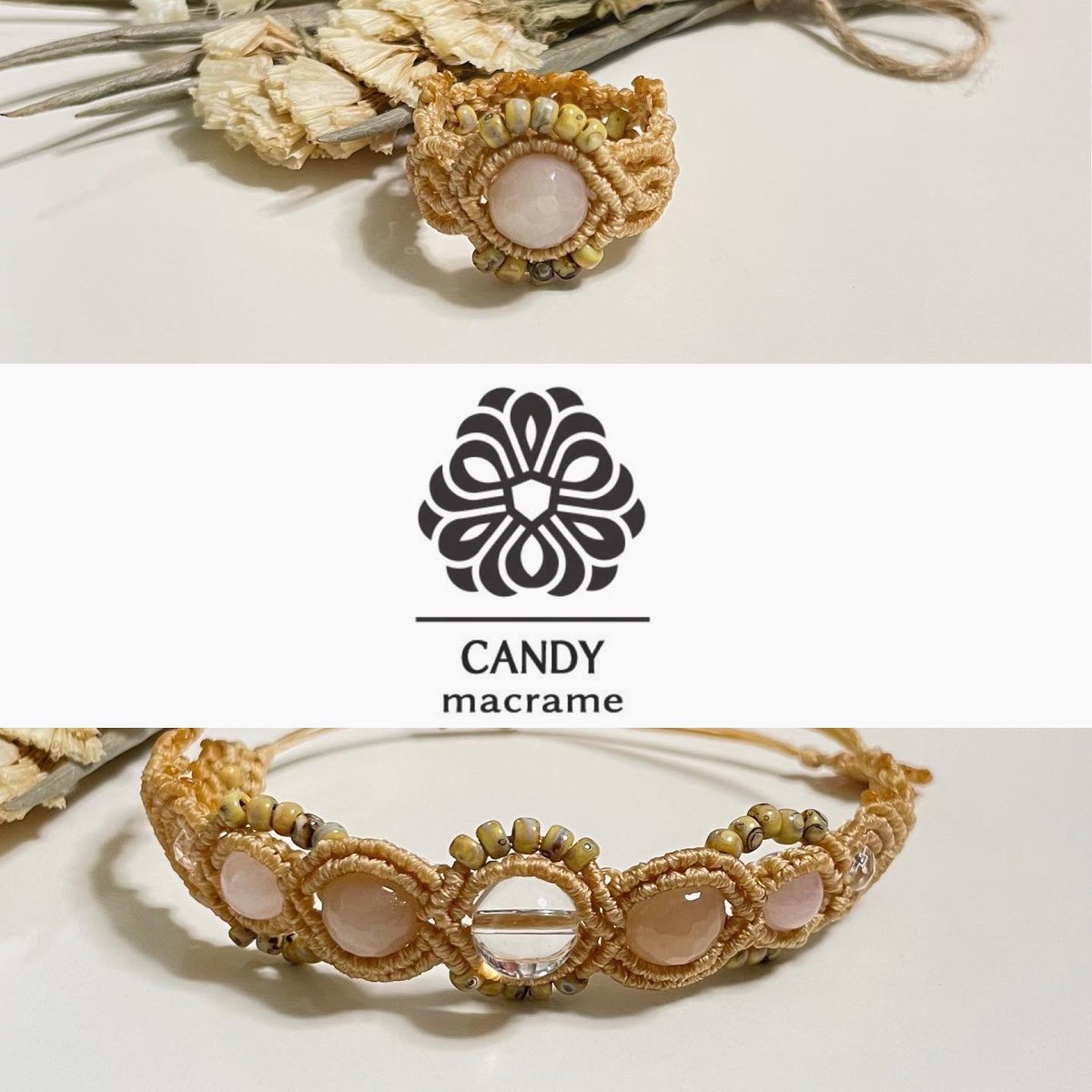 candy_macrame's tweet photo. CANDY macrame デザイン
受注製作分のリングとブレスレットです。ご注文ありがとうございます💖
#macrame #macramering #マクラメ #マクラメリング #マクラメアクセサリー #beads #天然石 #天然石アクセサリー #マクラメジュエリー
#macramejewelry #ビーズアクセサリー #candymacrame https://t.co/AYKSF7jseP