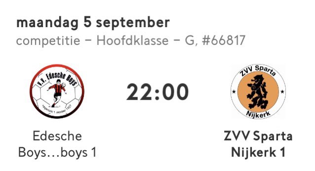 Na Bekerwinst (4-1) afgelopen vrijdag tegen Topklasser Walk In Boys, staat morgenavond meteen de eerste competitiewedstrijd gepland. Er wordt om 22 .00 uur afgetrapt in Ede.