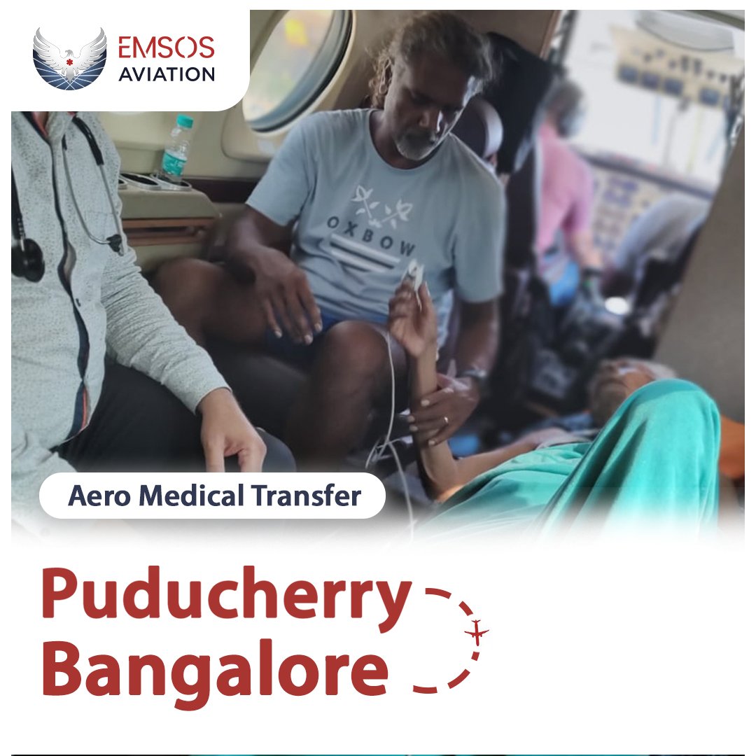 AviationEmsos's tweet photo. We successfully evacuated a critically ill 90-years old French national from Puducherry to Bangalore. We wish the patient a speedy recovery.
#EMSOS #MedEvac #AirAmbulance #MedicalTransfer #AirTransfer #puducherry #bangalore https://t.co/qQoteyX3Ir