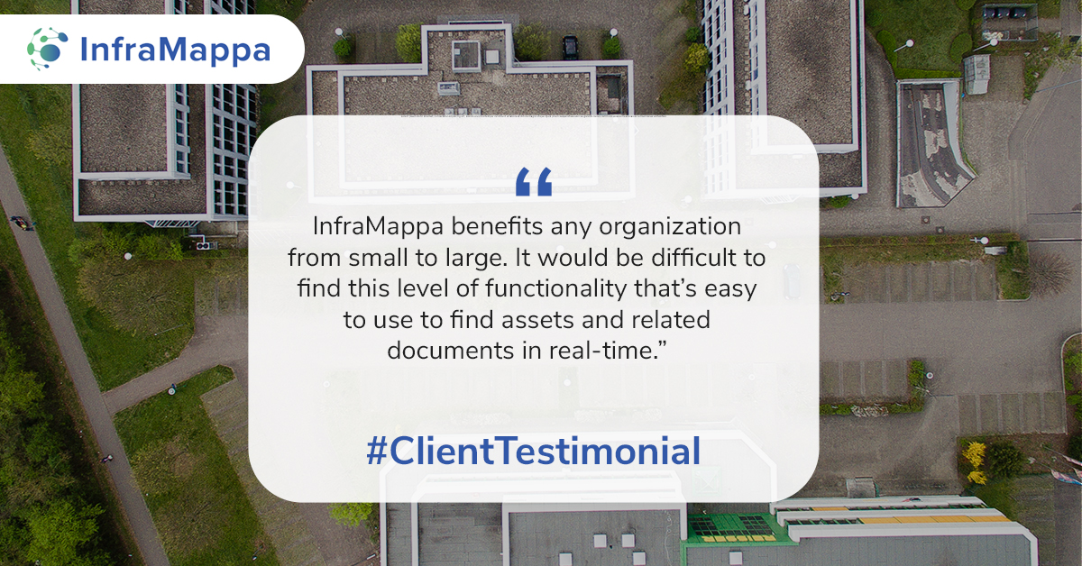 InfraMappa's tweet image. Reviews and ratings say much about the credibility of a business.
Here is what one of our clients has to say about InfraMappa: 

#InfrastructureAssets #SmartMaps #SmartApps #Inframappa #ClientTestimonial