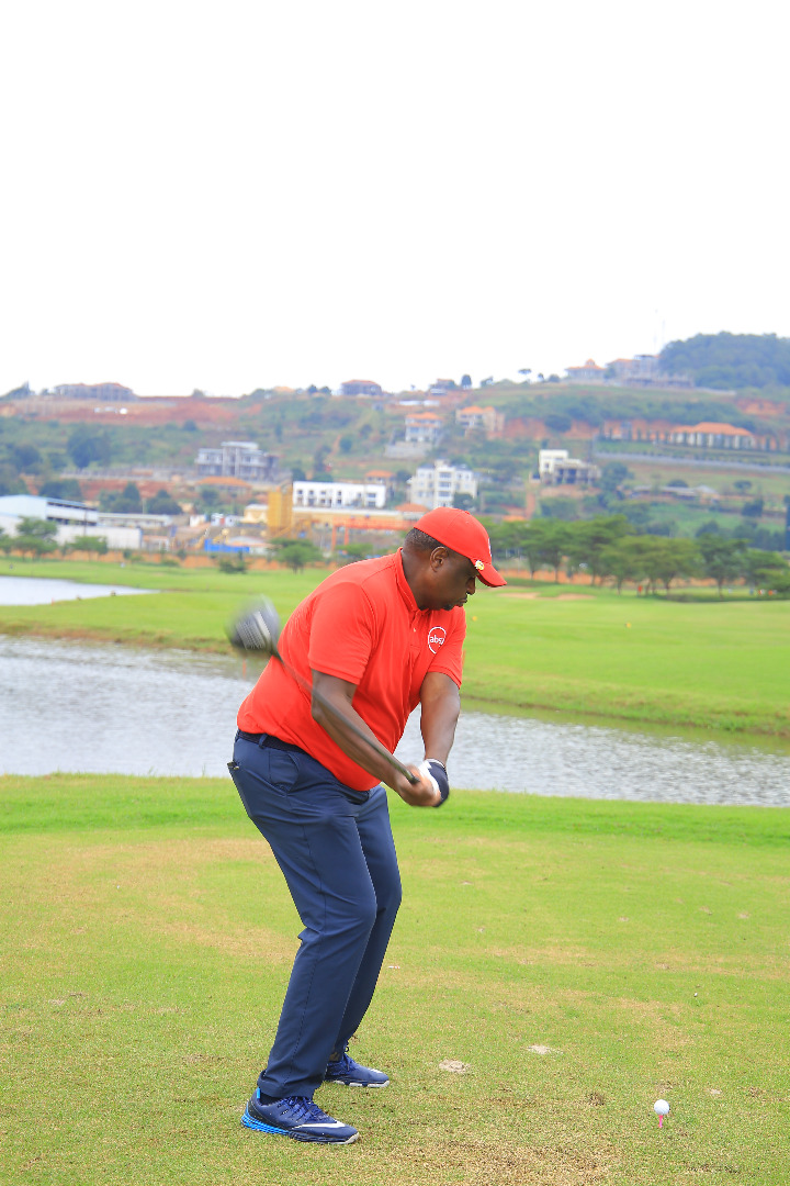 AbsaUganda's tweet photo. As part of the activities leading up to the donation ceremony, our Managing Director, @MumbaKalifungwa led a team of staff and customers in the Rotary Peace Golf Tournament. 
#AbsaCares
#RIPresidentVisitsUg
#APeaceConcert https://t.co/lbuzStneyy