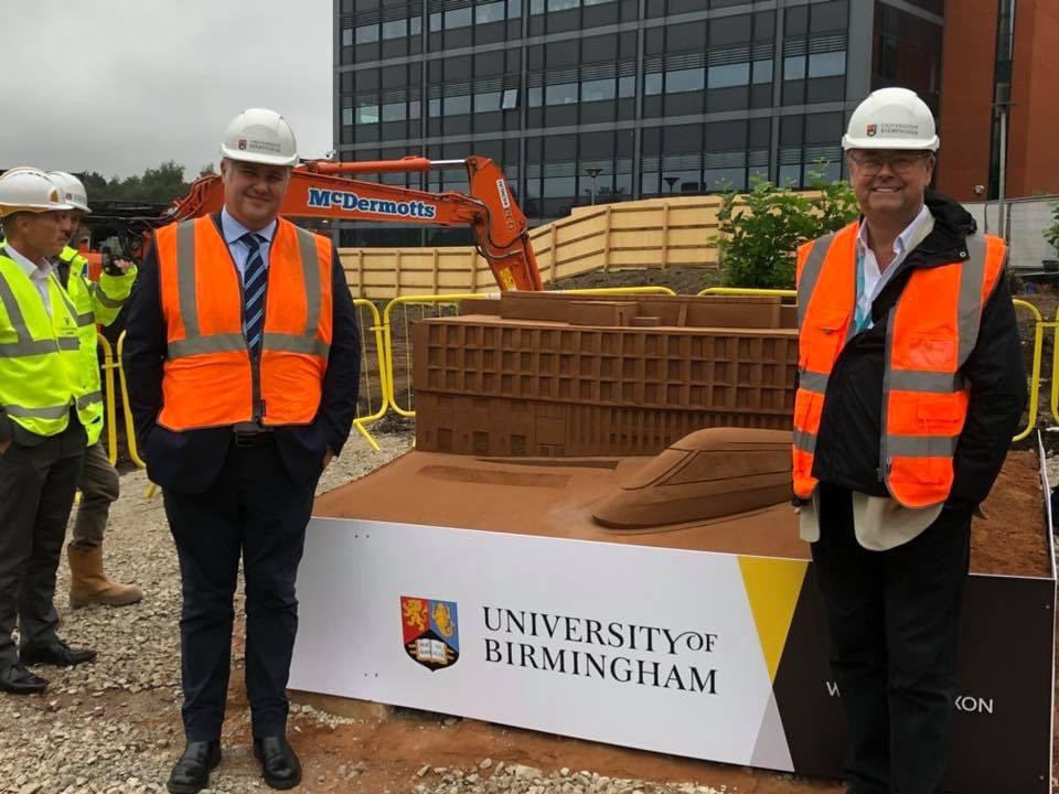 CliveRobertsUni's tweet photo. 4 years ago today we held the breaking ground ceremony for the new @SchoolofEng_UoB and @UKRRIN buildings @eps_unibham @unibirmingham We have now been using the superb buildings for nearly 2 years and they have won a number of awards! https://t.co/RobmAucMSN