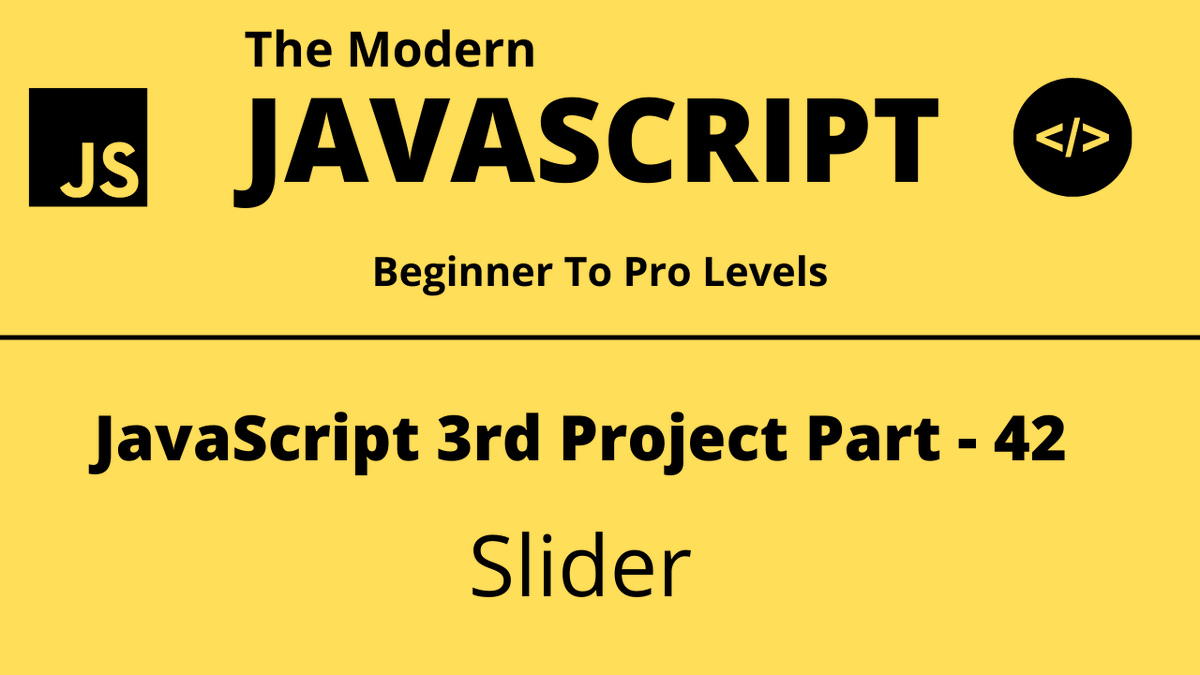 TechQuickLearn's tweet photo. The Modern JavaScript Tutorial Part 42 | 3rd Project | Slider
#programming #techquicklearner #softwaredeveloper #webdevelopment #webdeveloper #learning #learn #javascript #php #reactjs #mysql #jquery #trending #tutorial #slider
Video link - https://t.co/R9KKCLaLAb https://t.co/qDh67sa1nE