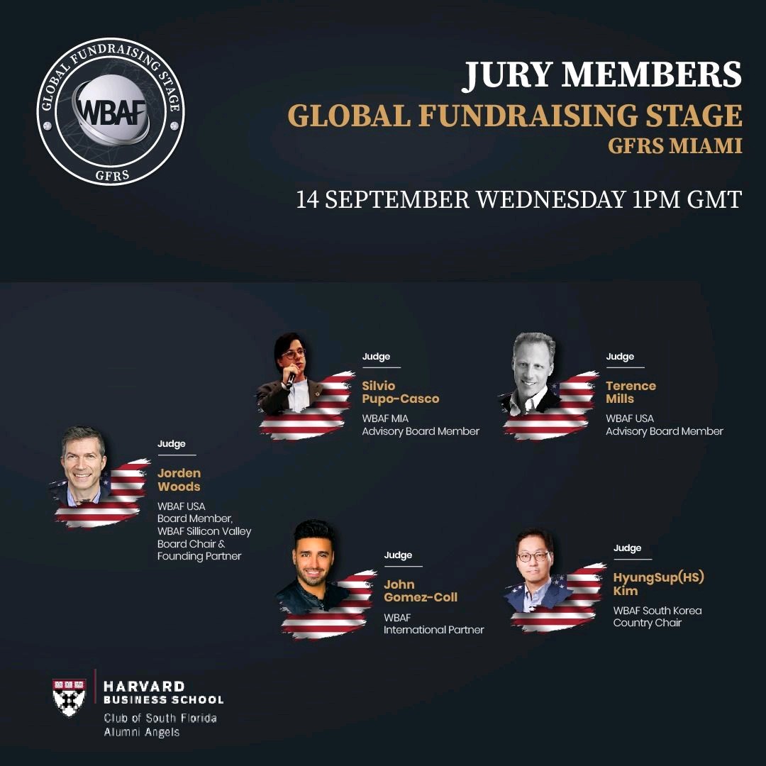 I'm happy to share that I'll be judging presentations of great startups in the United States with #innovation #theme and #proactive #execution for #GFRS(Global Fund Raising Stage) which is hosted by The World Business Angels Investment Forum and the Harvard Business School Alumni