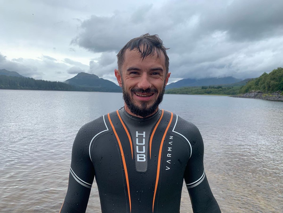 FeelBetterTour's tweet photo. Finally managed to make it into the water for my swim! Though not the full length of the loch, I started from where I finished cycling yesterday and swam 3 miles to the other end of Loch Laggan. https://t.co/hBXqMq7IiN