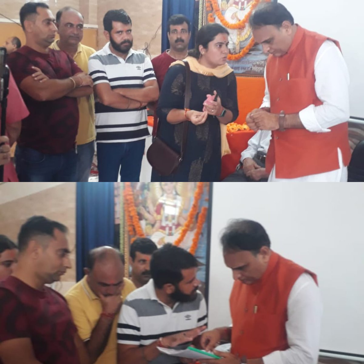 AMEAK_Displaced's tweet photo. Team Submitted a memorandum to M.P Rajya Sabha ,Prof Sh.Rakesh Sinha Ji at Sanjeevani Sharda Kendra Bohri,Jammu.
The Employees expressed their plight with a hope that their demands will be  addressed soon and exiled period for KP may get some relief . @tarunchughbjp @Batt_kot https://t.co/DqwauPbSsG