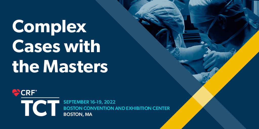 Learn from 30 Complex Cases with the Masters! World-renowned operators share approaches and solutions to complex structural and coronary cases. #TCT2022 ow.ly/iBj750Kyqkn @BurkhoffMd @georgedangas @jgranadacrf @ajaykirtane @MartyMleon @Drroxmehran @sahilparikhmd #CardioEd