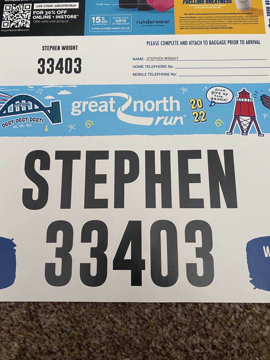 One week until the 2022 Great North Run. Thanks so much for the donations so far in aid of The Stroke Association. Truly humbled. If you’d still care to donate, my Just Giving page is still open and here. justgiving.com/fundraising/St… #GreatNorthRun #running #HalfMarathon
