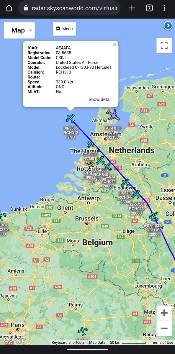 scan_sky's tweet photo. Follow The Leader Out Of Ramstein Air Base ๐ฉ๐ช ๐บ๐ธ
7 x #USAF - Lockheed C-130s.
#RCH313 - 08-5685
#RCH540 - 07-4636
#RCH044 - 06-4634
#RCH040 - 10-5700
#RCH043 - 12-5756
#RCH160 - 07-4637
#RCH421 - 14-5791
All Believed To Be For Prestwick Airport ๐ด๓ ง๓ ข๓ ณ๓ ฃ๓ ด๓ ฟ
H/t - @dougDKMaviation https://t.co/HFUtyJ6DX3