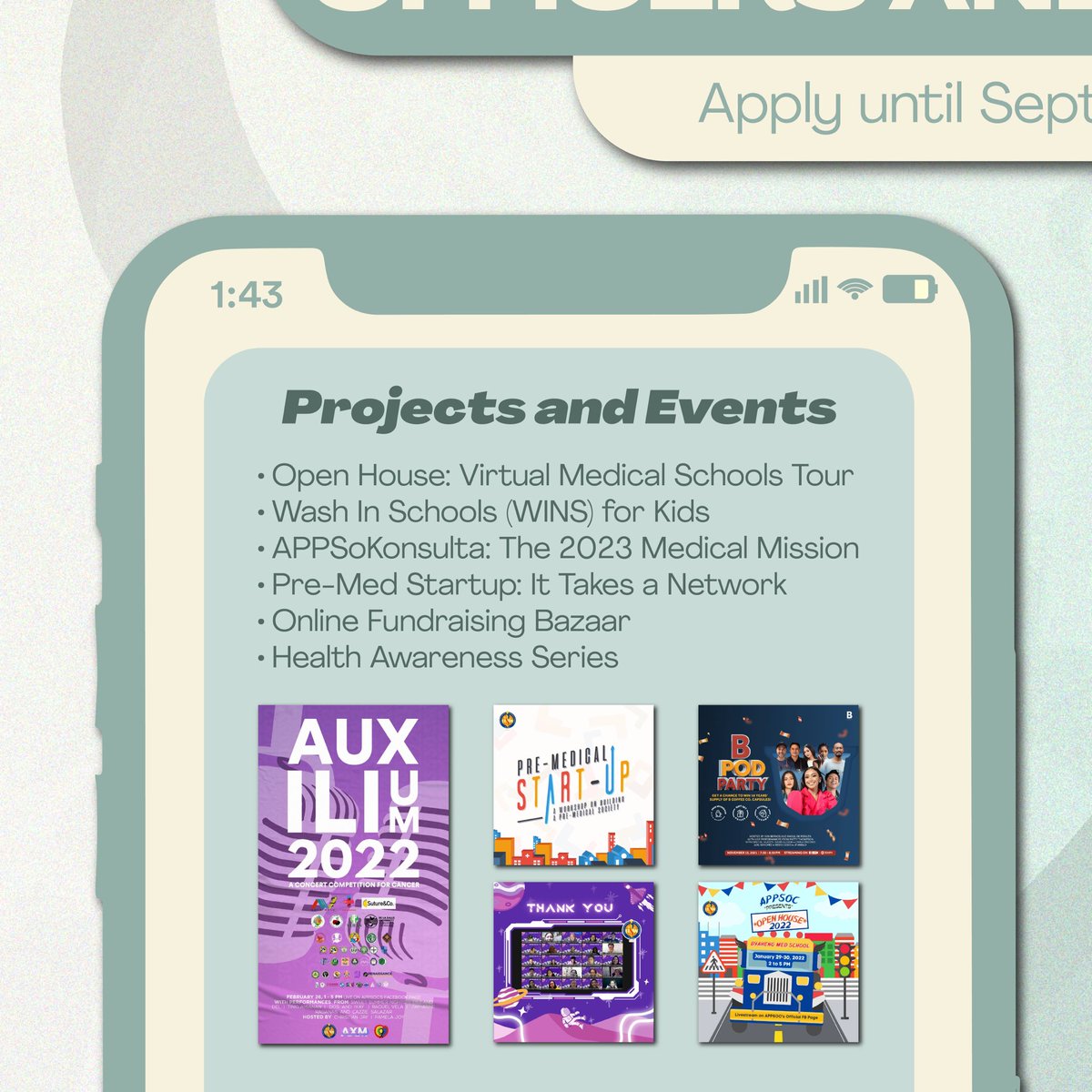 appsoc_official's tweet photo. 𝟲 𝗗𝗔𝗬𝗦 𝗟𝗘𝗙𝗧

Guess what? The Committee Applications are still ongoing! Don’t miss out on the opportunity and apply now. 

📌 Read the primer: https://t.co/JYBeXkyNU7 
📌 Apply here: https://t.co/CfcQvjp4yV 

Applications will run until September 10, 1:00 PM. https://t.co/PqvQyEQoYg