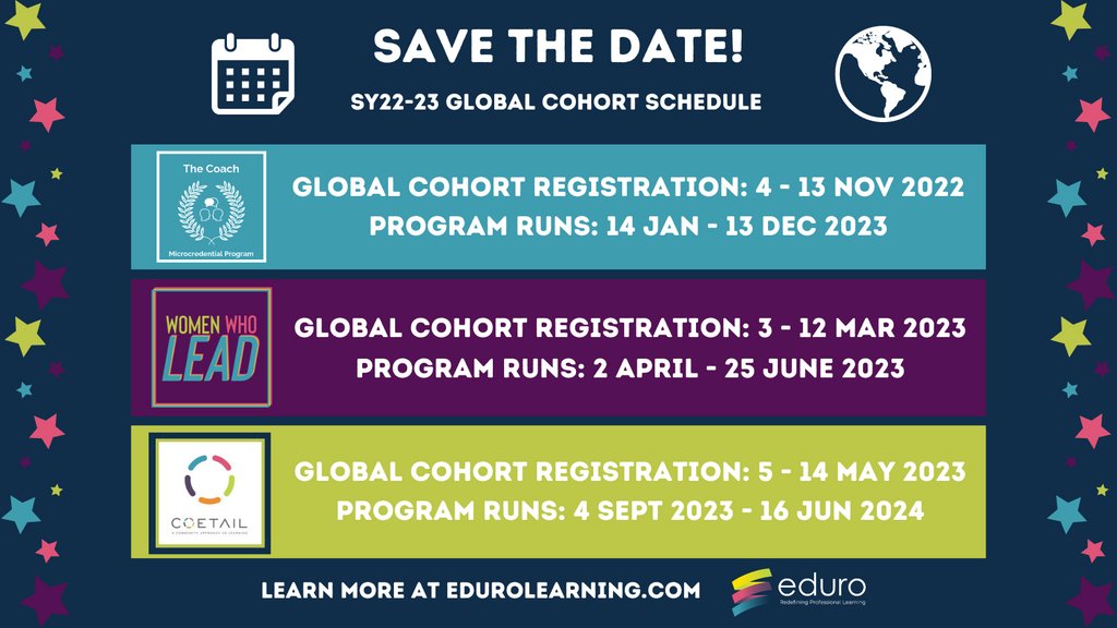 🚀 Are you ready to build the skills you need to take your teaching, coaching or leadership to the next level? 🗓️ If this is the year you're ready to invest in your professional growth, check out our global cohort dates for the year at edurolearning.com #coachbetter #pd