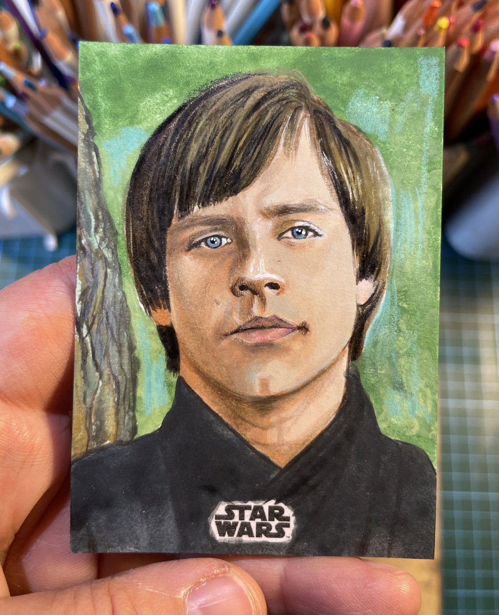 Luke Skywalker from Star Wars #thebookofbobafett TV series. #cgi #starwarsart #starwars #lukeskywalker #lastjedi #collectart #starwarscollector #cardcollector