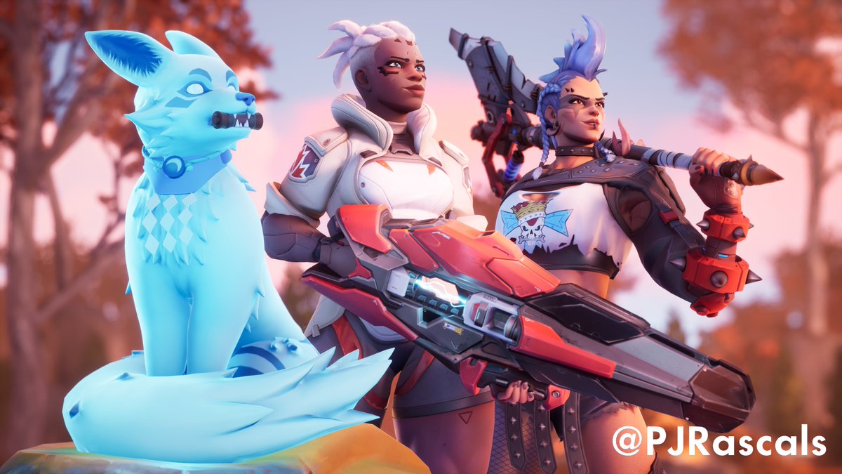 PJRascals's tweet image. Heroes aren't born, they're made. 🍁👑🦊
Thanks to @OverwatchCaval for providing the fox model, created by @ChasingPolys!
#Overwatch #Sojourn #JunkerQueen #Fanart #UE5