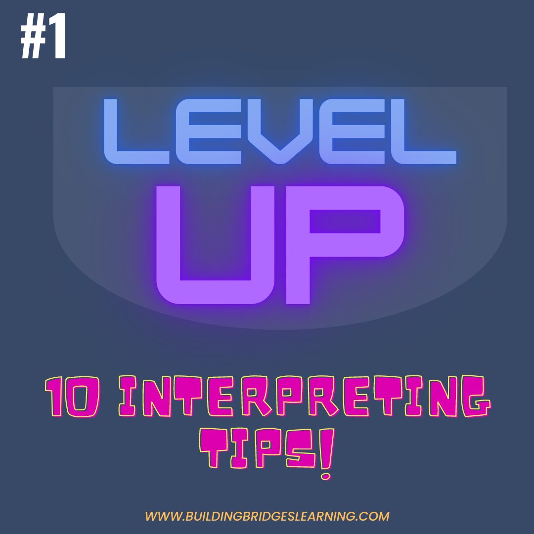 slwheeler81's tweet image. We got a treat for you! We're posting 10 Interpreting Tips to help you LEVEL UP your interpreting skills over the next few days! #interpretingtips #interpretingskills #interpretingskillsdevelopment