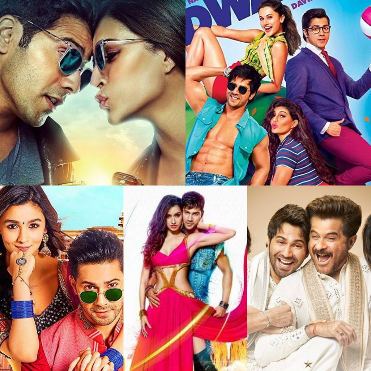 Top 5 Highest Grossing Films of #VarunDhawan in India

1)#Dilwale: ₹ 148.72 Cr
2)#Judwaa2: ₹ 138.61 Cr 
3)#BadrinathKiDulhania: ₹ 116.68 Cr
4)#ABCD2: ₹ 105.74 Cr
5)#JugJuggJeeyo: ₹ 85.03 Cr