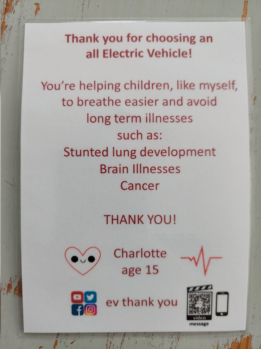 Stuart_Slater's tweet photo. Shout out to Charlotte @evthankyou who popped this on the car over the weekend. Made us both smile. Here's to a safer, better world for all. https://t.co/o4flojnqea
