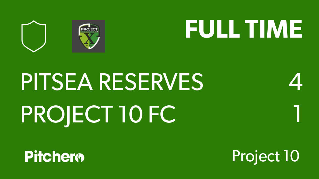 Project_10_'s tweet photo. FULL TIME: Pitsea Reserves 4 - 1 Project 10 FC
#PITPRO #Pitchero
https://t.co/OUC9w3FvHG https://t.co/2yTSujiCz8