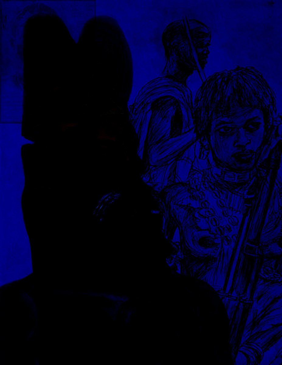 kwam3_'s tweet photo. I call this one “BLeU Tribes” inspired by the @0xTjo bleu wave that’s going on right now. 

#BLeU https://t.co/eLwSkZC79b