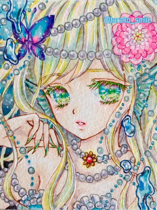 #作品を載せて自分の作品を知ってもらおうコピックでアナログイラスト描いてます画像はおとぎ話の主人公たちのミニ原画再掲です#拘りすぎて楽しくなっちゃった作品を紹介しよう好きなもの詰め込みました#Twitter交流会会場 いつもありがとうございます 