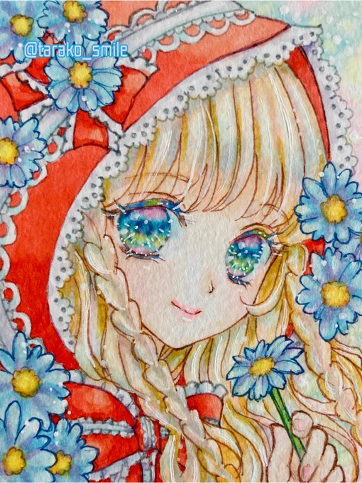 #作品を載せて自分の作品を知ってもらおうコピックでアナログイラスト描いてます画像はおとぎ話の主人公たちのミニ原画再掲です#拘りすぎて楽しくなっちゃった作品を紹介しよう好きなもの詰め込みました#Twitter交流会会場 いつもありがとうございます 