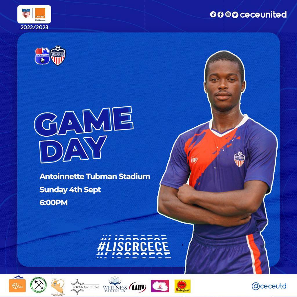 𝑮 𝑨 𝑴 𝑬 𝑫 𝑨 𝒀 !

🆚 LISCR FC 
⏰ 6:00 PM
🏟️ Antoinette Tubman Stadium
📺 fifa.com/fifaplus/en/li…

#CeceUnited | #OnGodForever