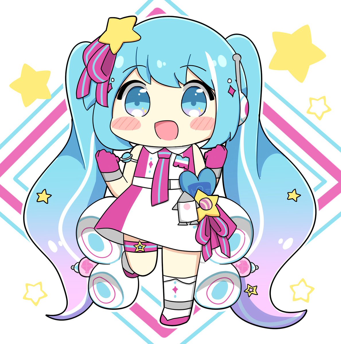 初音ミク ,null 「おつかれさまでしたー!#マジカルミライ10th 」|ねこみんのイラスト