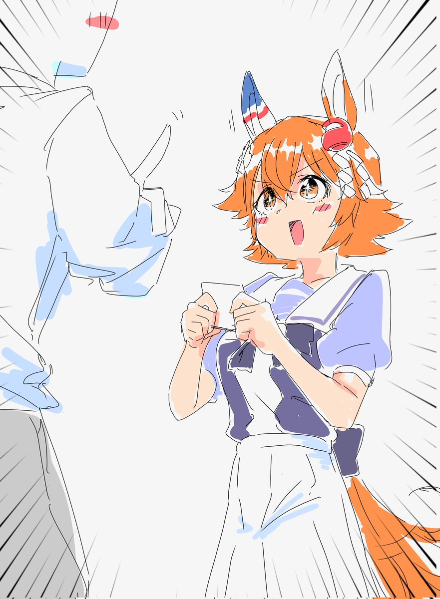 ウマ娘「「私のシールじゃないですかー!!」 #ウマ娘 」|ネルキチカタフクマ🍀のイラスト