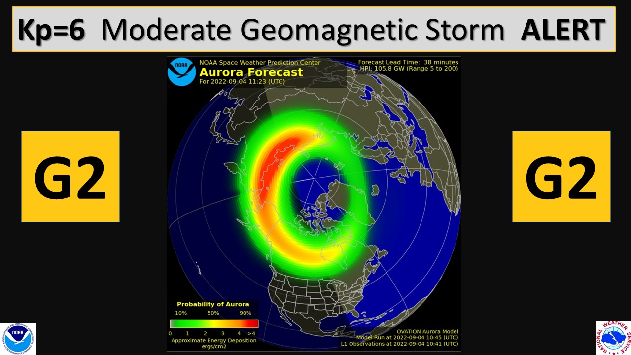 NOAA Space Weather on Twitter "G2 (Moderate) storm