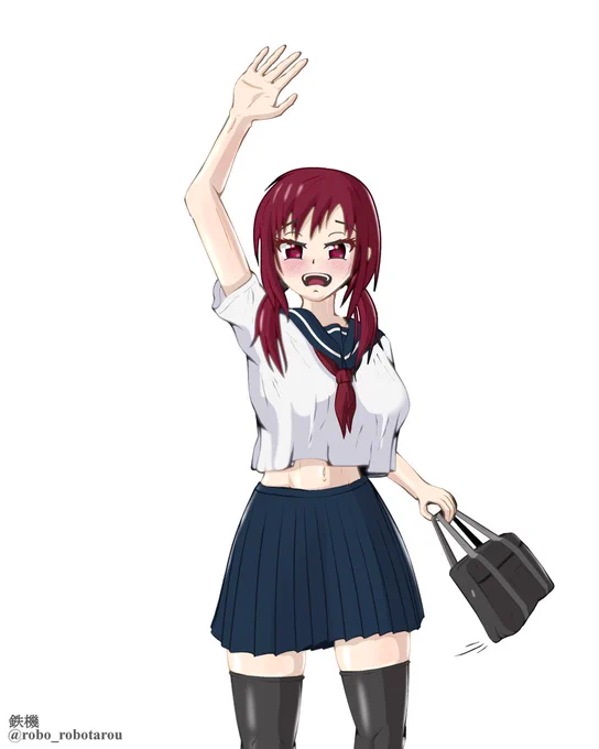 実はこれ、 #画力変化ビフォーアフター をやるために2021年と同じシチュエーションで描いたイラストでした～4ヶ月の練習でここまで変わる!!2021年(マウスで描いていた頃)↓2022年(ペンタブ購入から4か月練習)#年上幼馴染の若菜ちゃん 