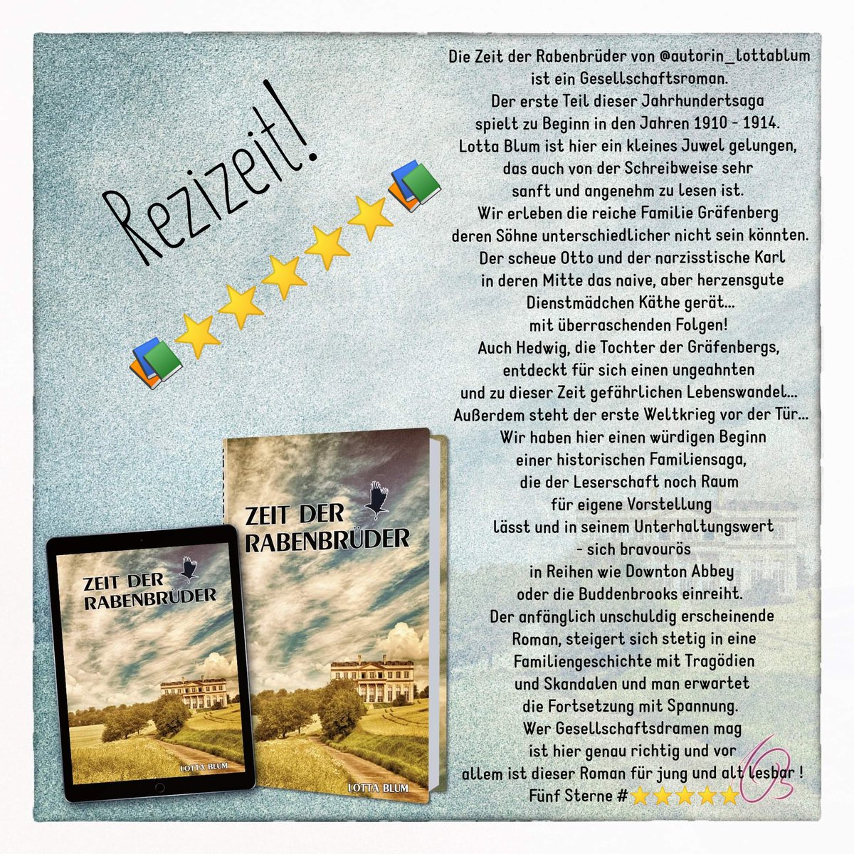 Lotta Blum (@lotta_blum) on Twitter photo Ich habe mich mega über die #Rezension von <a href="/rajkaipeter/">Peter Rajkai</a> auf der @eichenwehr_fanpage_ gefreut und möchte euch alle daran teilhaben lassen. 😊 Schaut doch auch mal bei der @eichenwehr_fanpage_ vorbei.
#Eigenwerbung #lesen #Bücher #Books #reading Ich habe mich mega über die #Rezension von <a href="/rajkaipeter/">Peter Rajkai</a> auf der @eichenwehr_fanpage_ gefreut und möchte euch alle daran teilhaben lassen. 😊 Schaut doch auch mal bei der @eichenwehr_fanpage_ vorbei.
#Eigenwerbung #lesen #Bücher #Books #reading