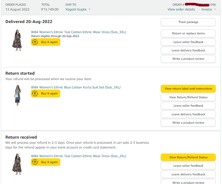 yogesh666's tweet photo. Clear fraud from @amazonIN, pathetic customer service. Got a wrong product delivered (quantity &amp; type). After complaining, they picked it up. But, are now refusing to issue refund. No respite after numerous calls &amp; emails. @amazon #BoycottAmazon #FraudAmazon #WorstCustomerCare https://t.co/ZNJccRSYXY