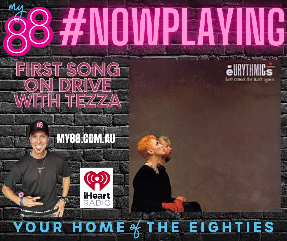 My88_FM's tweet photo. #NowPlaying: 'Here Comes the Rain Again' by #Eurythmics on your home of the 80s, #My88
The first song on today's #DriveWithTezza
Stream on iHeart / https://t.co/scnmBeBDK5 https://t.co/PloV7X6JJJ