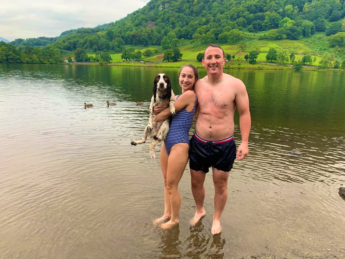 A weekend away in the Lakes, and Erin and I have ticked something off the bucket list... swimming with Mocha, which she loved (despite her face in this photo) 😂🐶