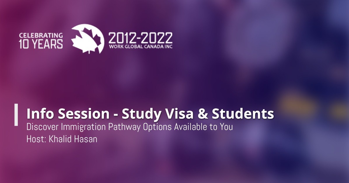 WorkGlobalCAN's tweet photo. Discover Immigration pathway options available to you with a focus on Study in Canada.
• Tuesday September 6th, 2022 10:00 AM (NST)
• Tuesday September 20th, 2022 10:00 AM (NST)
RSVP TODAY AT https://t.co/ckMoLpNpMT
#studyincanada #studyvisa #studypathway #infosession https://t.co/TDBhRSYwEf