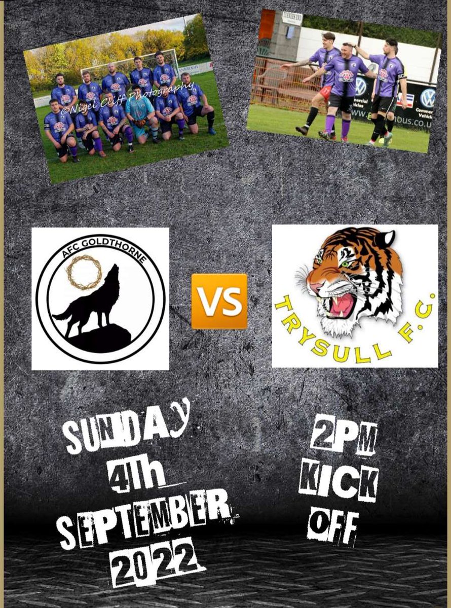 Come Down and support us as we play our first game back into the season 2pm kick off