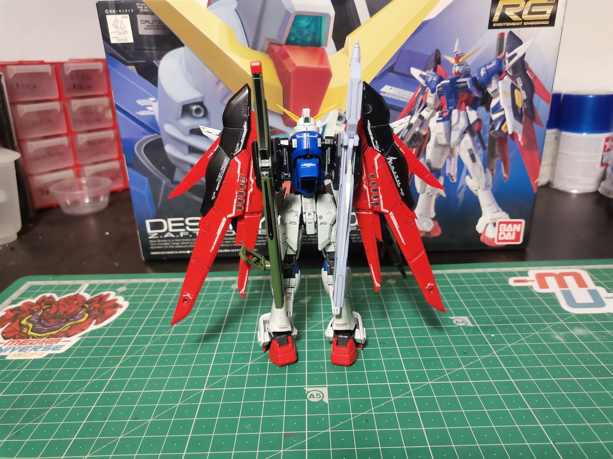 Joao_Stainless's tweet photo. Terminado. ZGMF-X42S Destiny Gundam. Preciso de comprar uma base. 

Finished. ZGMF-X42S Destiny Gundam. I really need to buy an action base for this fella. 

#gunpla #gundam #gunplabuilder #plamo #bandai #WIP #rebuild #DestinyGundam #ZGMFX42S #RG #CosmicEra https://t.co/FClKGQm16m