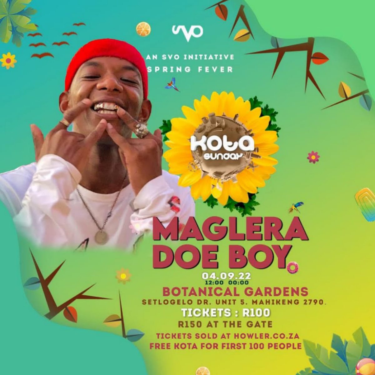DustinBulala's tweet photo. Today we're rocking Kota Sunday, Spring Fever at Botanical Gardens, Mahikeng Unit 5. Pull up for the vibes, Let's ROCK! 🖤 https://t.co/9dKQSONlbH