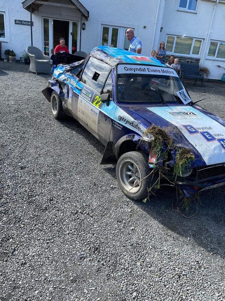 Gwyndaf’s Mk2 looking a bit worse for wear after his off in Bont Goch 😢